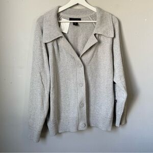 Tahari Light Gray Knit Sweater